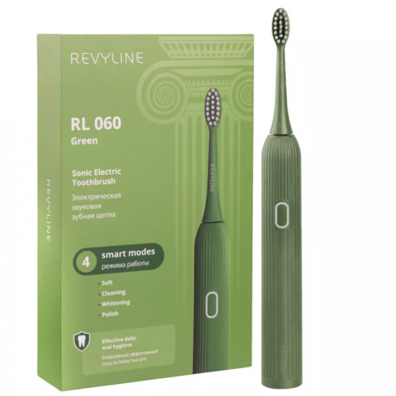 Звуковая зубная щетка Revyline RL060, оливковый корпус