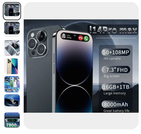 Смартфон i14 pro max neo 102416gb dUal 5gрусский