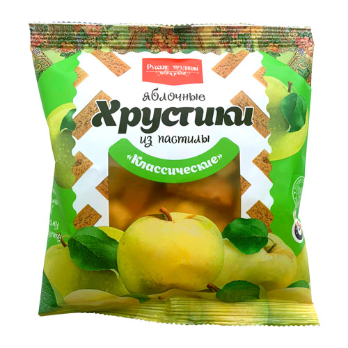 Хрустики яблочные сухарики Без сахара, 70 гр