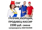 Работа для граждан Рф,Снг Продавцы кассиры