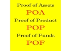 Подтверждение POF, POA, POP Международные банки Финансовые институты